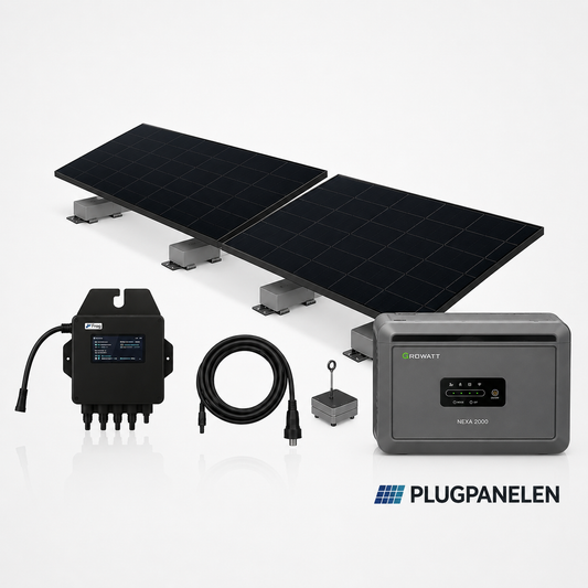 Complete Plugpanelen set + Growatt Thuisbatterij